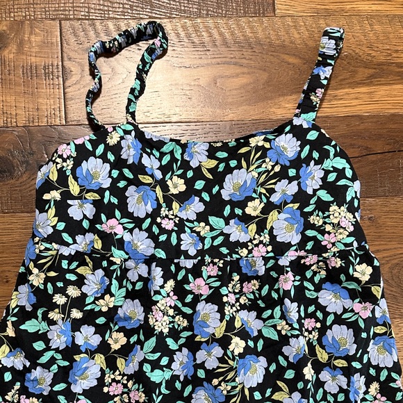 Moon River Floral Dress - Black and Blue - Picture 3 of 7